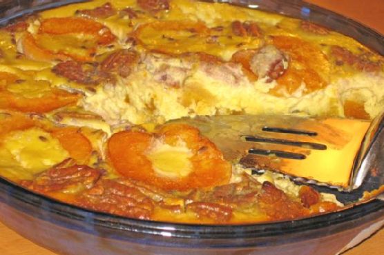 Apricot Clafouti With Lavender & Pecans