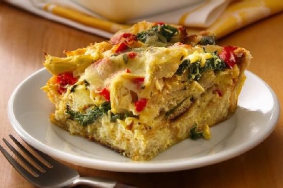 Artichoke-Spinach Strata