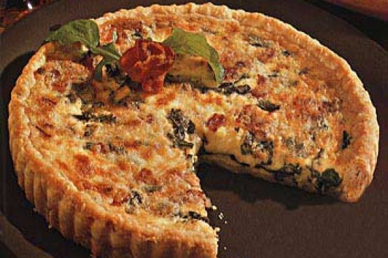 Arugula and Bacon Quiche