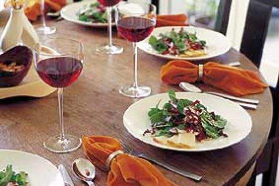 Arugula and Smoked Mozzarella Salad with Lemon Vinaigrette