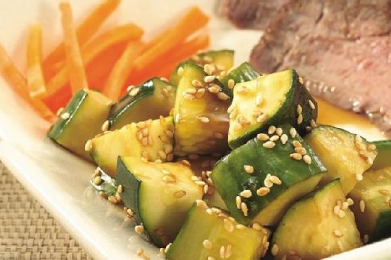 Asian Cucumber-Zucchini Salad