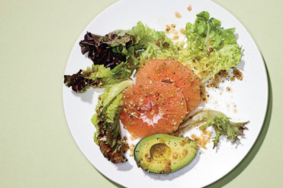 Avocado and Pink Grapefruit Salad with Coriander