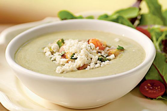 Avocado Soup with Citrus-Shrimp Relish