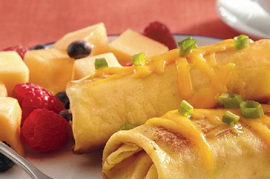 Bacon and Cheese Blintzes