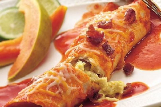 Bacon and Egg Enchiladas