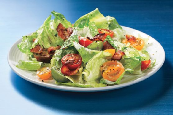 Bacon, Lettuce, and Cherry Tomato Salad with Aioli Dressing