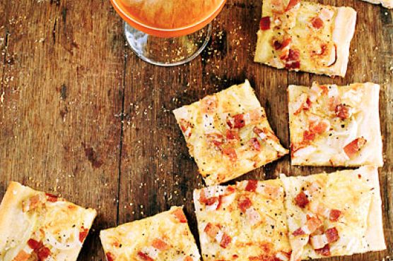 Bacon, Onion, and Münster Tart