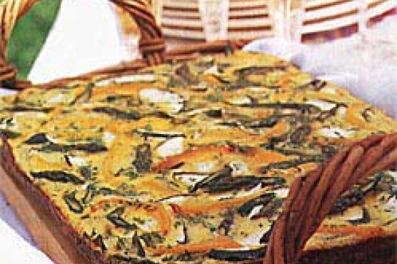 Baked Asparagus and Yellow Pepper Frittata