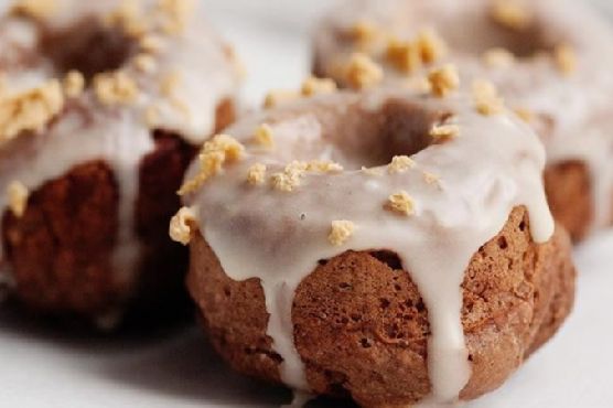 Baked Chocolate Doughnuts with Maple Glaze