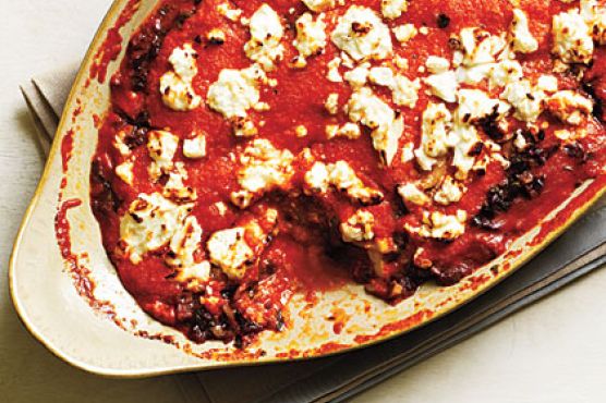Baked Feta with Romesco and Olive Tapenade