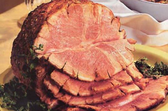 Baked Ham with Mustard and Marjoram