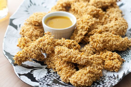 Baked Honey-Mustard Chex Chicken Fingers
