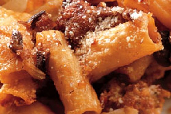 Baked Rigatoni with Sausage and Mushrooms
