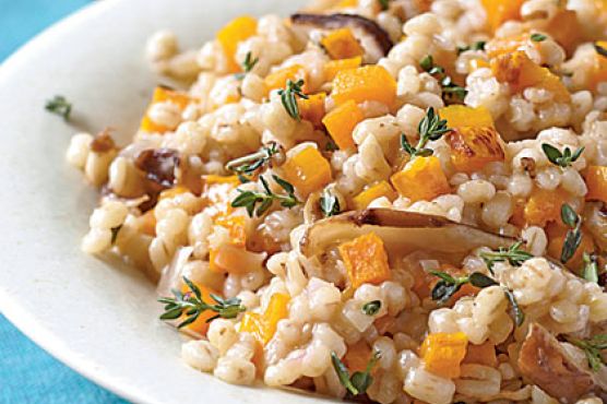 Barley, Butternut Squash, and Shiitake Risotto