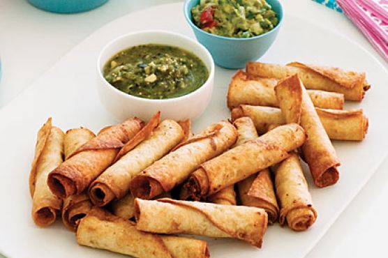 Bean and Chicken Taquitos