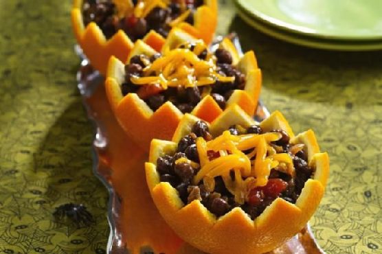 Black Beans in Boo Bowls