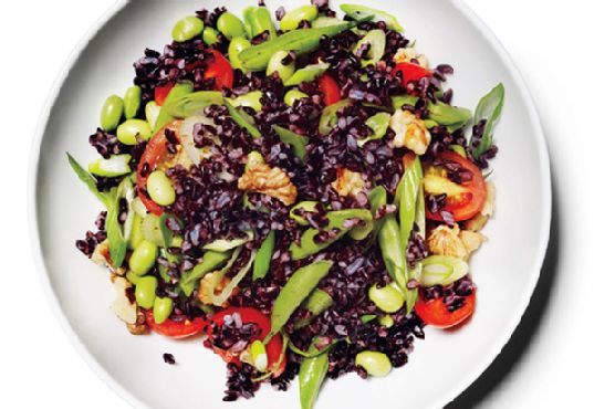 Black Rice Salad with Lemon Vinaigrette