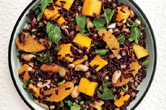 Black Rice Salad with Mango and Peanuts