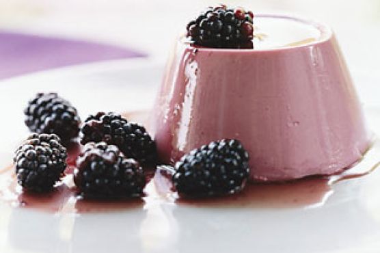 Blackberry Buttermilk Panna Cottas with Blackberry Compote