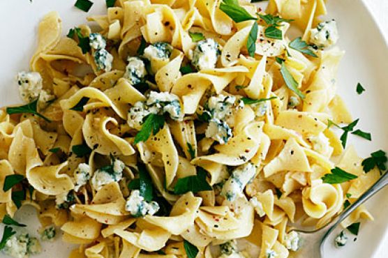 Blue Cheese, Mustard, and Beer Noodles