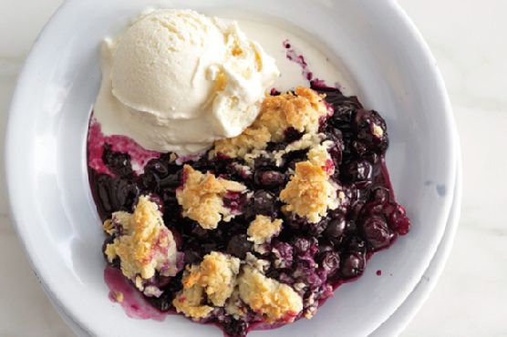 Blueberry-Drop Biscuit Cobbler