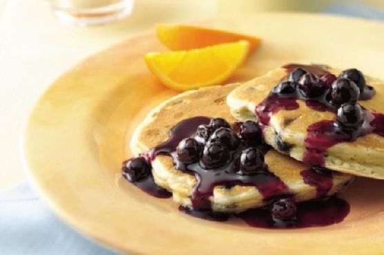Blueberry-Orange Pancakes with Blueberry-Orange Sauce