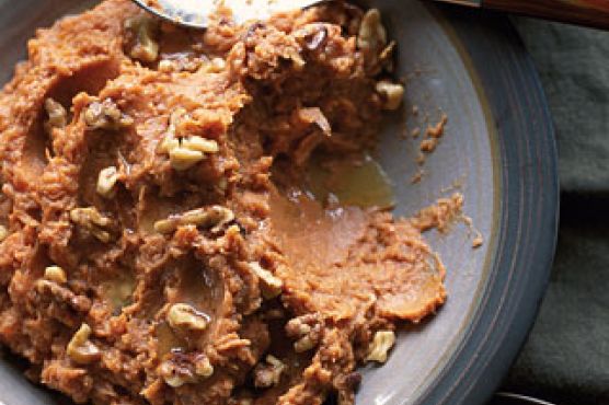 Bourbon-Walnut Sweet Potato Mash