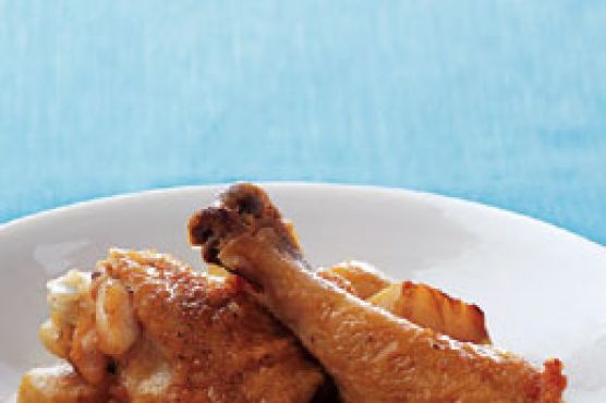 Braised Chicken with Celery Root and Garlic