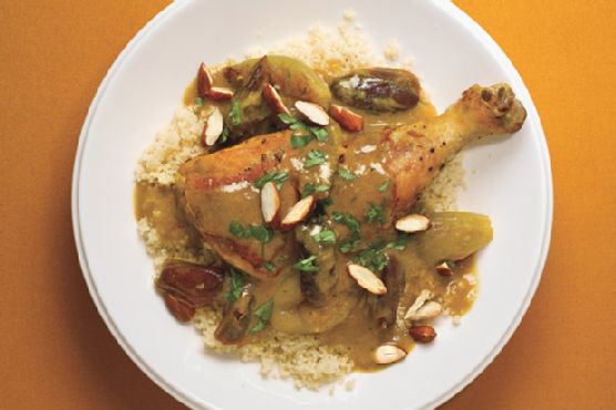 Braised Chicken with Dates and Moroccan Spices