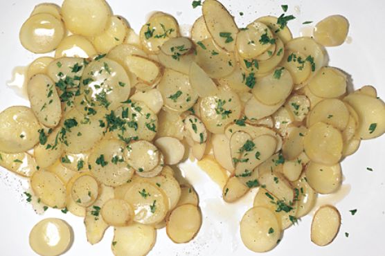Braised Fingerling Potato Coins