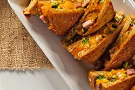 Broccoli Ham Grilled Cheese Sandwich