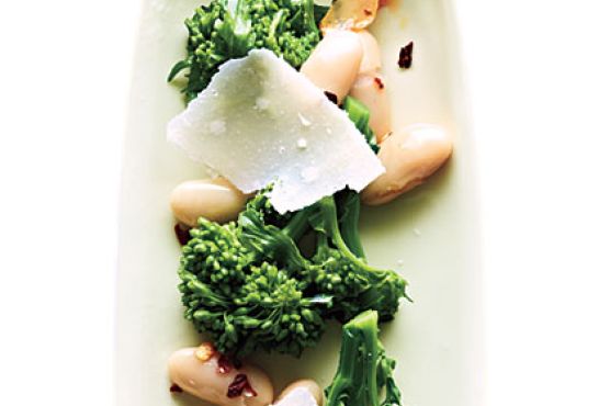 Broccoli Rabe with White Beans and Parmesan