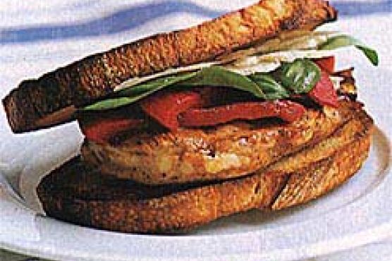 Broiled Chicken and Roasted Pepper Sandwiches