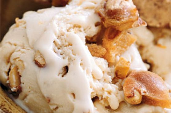 Brown Butter and Peanut Brittle Ice Cream