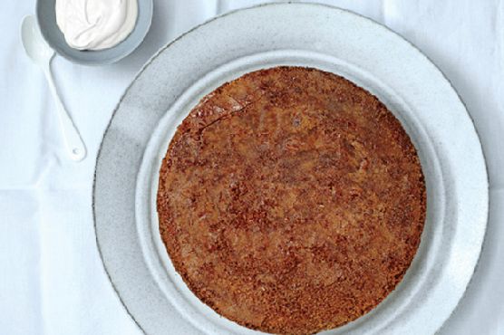 Brown Butter-Polenta Cake with Maple Caramel