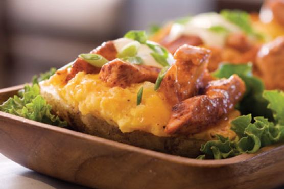 Buffalo Chicken Twice-Baked Potatoes