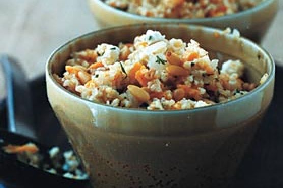 Bulgur, Apricot, and Pine Nut Dressing