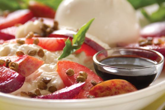 Burrata with Plums