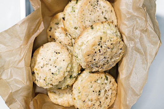 Buttermilk Biscuits with Green Onions, Black Pepper, and Sea Salt