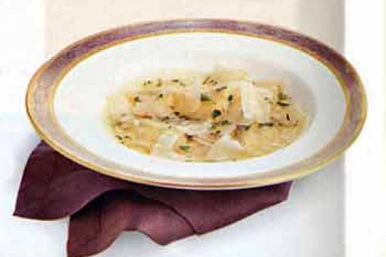 Butternut Squash Ravioli in Cider Broth