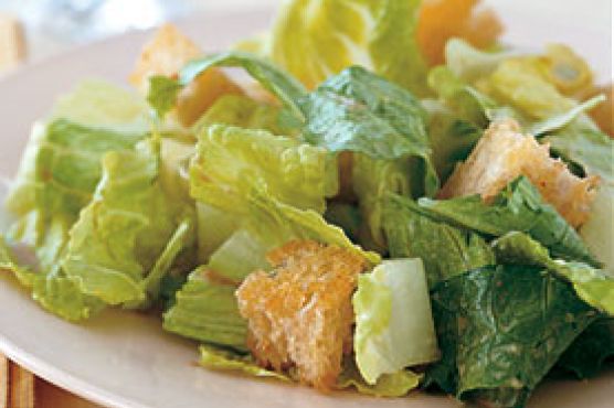 Caesar Salad with Homemade Croutons and Balsamic Dressing