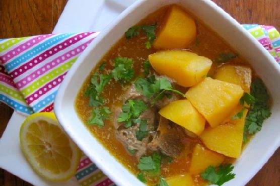 Caldo de Papas con Espinazo (Colombian Potato-Pork Soup)