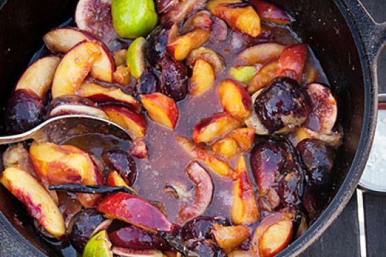 Campfire-Glazed Peaches and Figs