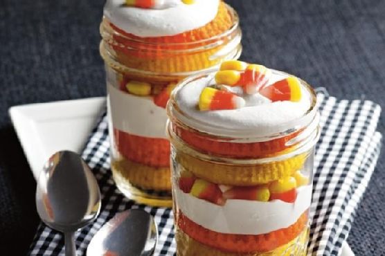 Candy Corn Cupcake Trifles