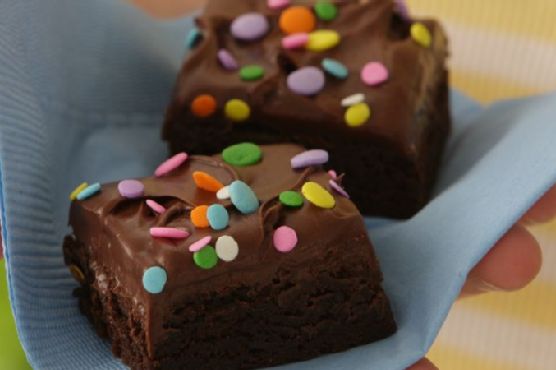 Candy-Sprinkled Frosted Brownies