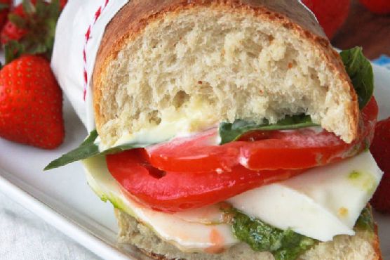 Caprese Arugula Pesto Sandwiches