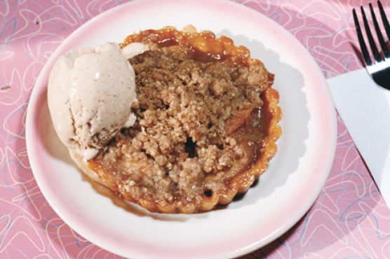Caramel-Apple Tartlets with Cinnamon-Rum Ice Cream