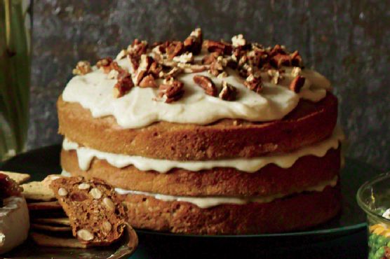 Carrot-Apple Spice Cake with Browned-Butter Glaze