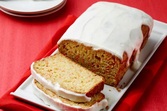 Carrot Loaf Cake with Yogurt Glaze