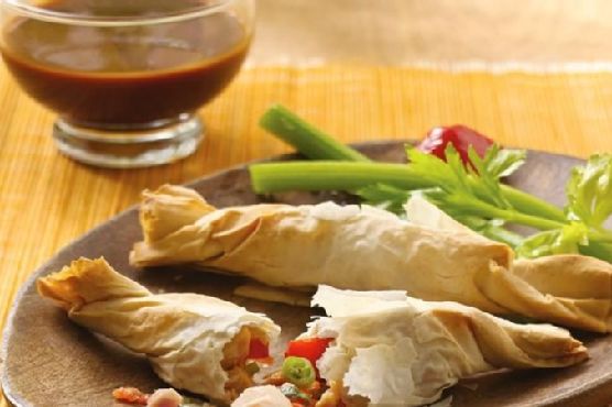 Cashew-Chicken Firecrackers